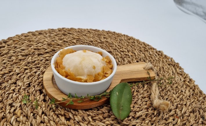 SORBET AU THYM ET BOIS D’INDE